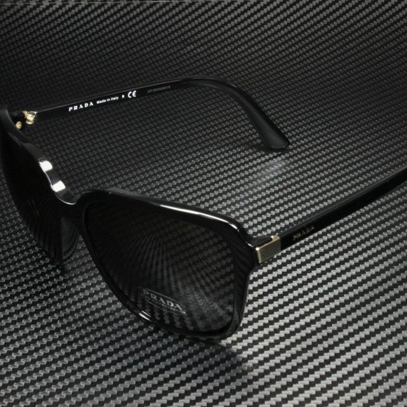 Prada Women's Black and Dark Grey Sunglasses!